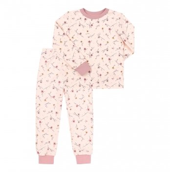 Пижама детская Bembi 2 - 5 лет Интерлок Молочный/Светло-розовый ПЖ53