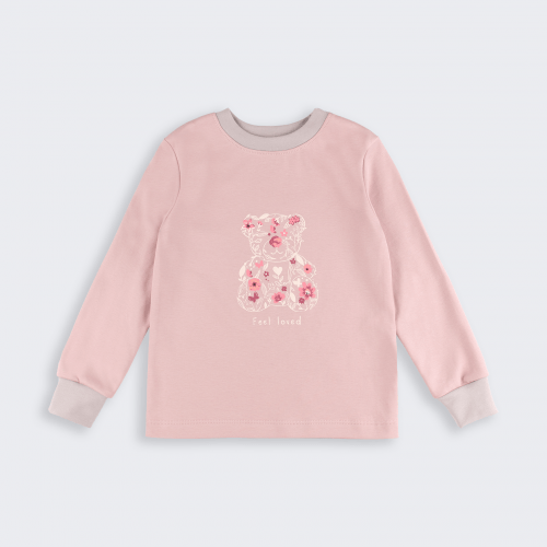 Пижама детская Bembi 1,5 - 5 лет Интерлок Светло-розовый/Серый ПЖ53