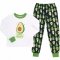 Пижама детская Bembi 1 - 1,5 лет Интерлок Белый/Зеленый ПЖ53