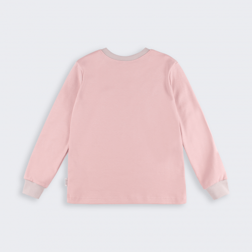 Пижама детская Bembi 6 - 11 лет Интерлок Светло-розовый/Серый ПЖ53