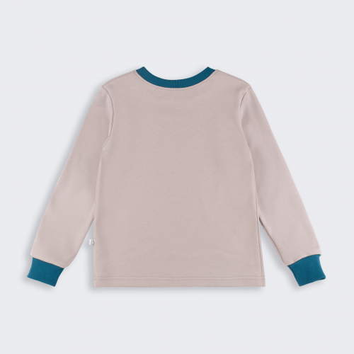 Пижама детская Bembi 6 - 11 лет Интерлок Бежевый/Бирюзовый ПЖ53