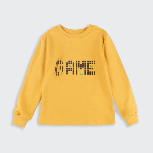 Пижама детская Bembi 6 - 11 лет Интерлок Охра/Черный ПЖ53