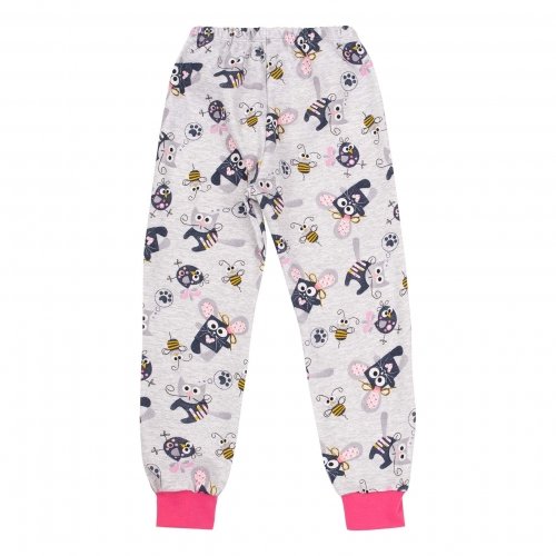 Пижама детская Bembi 1 - 1,5 лет Интерлок Серый/Розовый ПЖ53