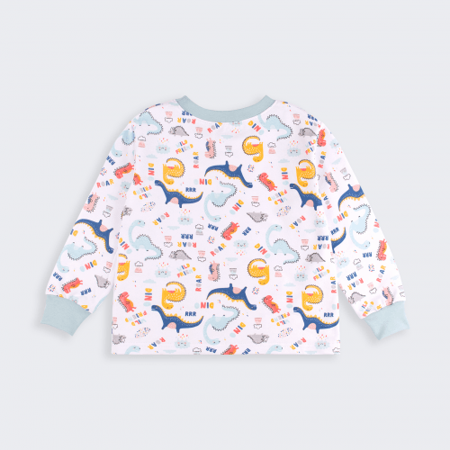 Пижама детская Bembi 2 - 8 лет Байка Белый/Синий ПЖ55