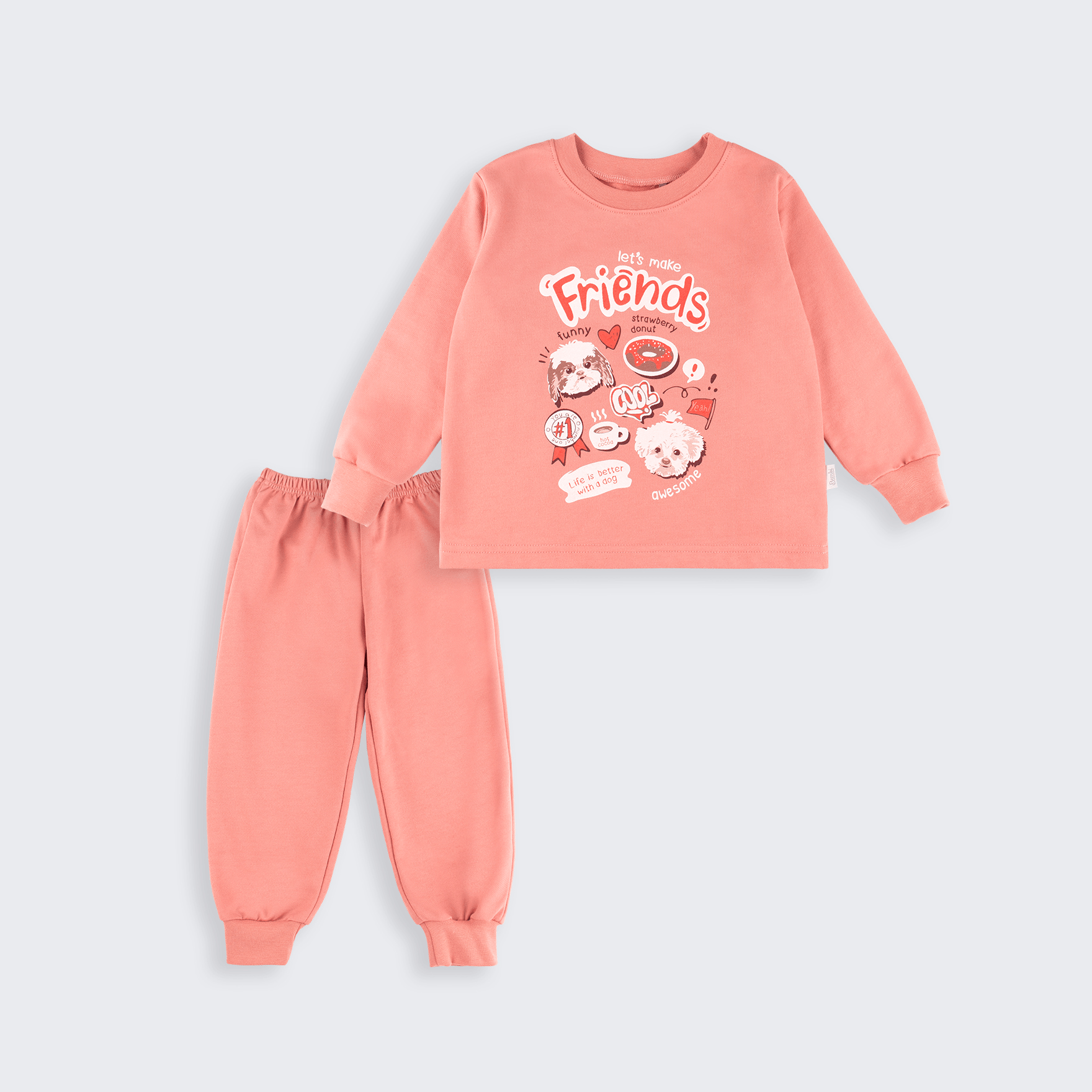 Пижама детская Bembi 2 - 8 лет Байка Розовый ПЖ55