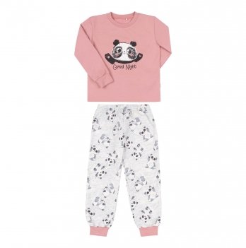 Пижама детская Bembi 2 - 5 лет Байка Розовый/Серый ПЖ55