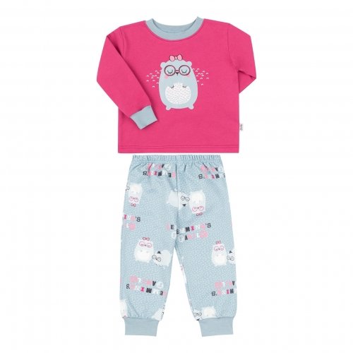 Пижама детская Bembi 1 - 1,5 лет Байка Розовый/Голубой ПЖ55