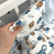Детское постельное белье в кроватку Oh My Kids Ретро машинки Ранфорс/Сатин Голубой ПК-085-С