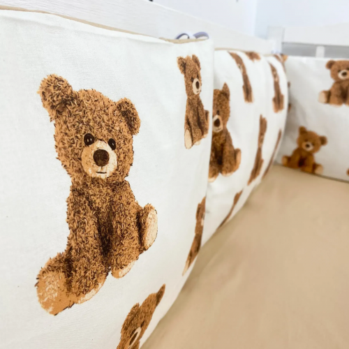 Детское постельное белье в кроватку Oh My Kids Мишки Ранфорс Бежевый ПК-1115-Х