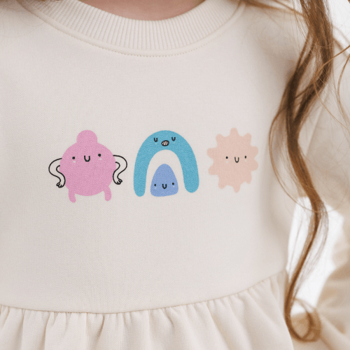 Платье детское Bembi Autumn 2025 1,5 - 5 лет Трикотаж шардон Молочный ПЛ426