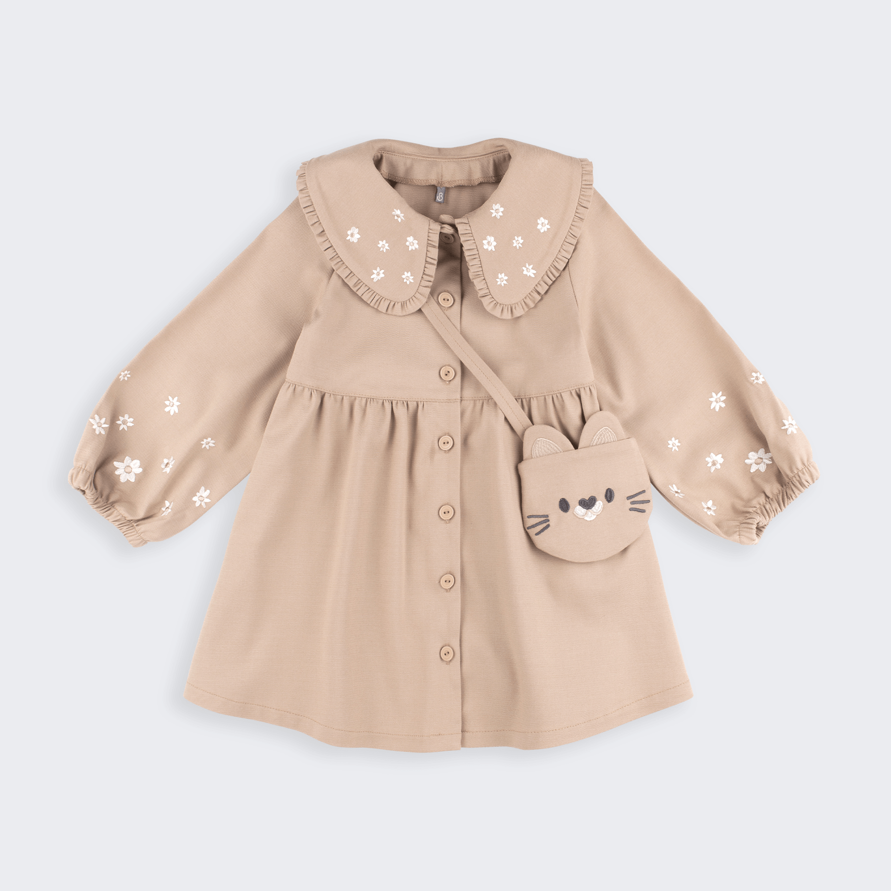 Детское платье Bembi 1,5 - 5 лет Коттон Бежевый G00 ПЛ457