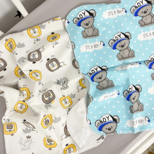 Детское постельное белье в кроватку Oh My Kids Подарочный набор Animal Life Мятный ПНД-033
