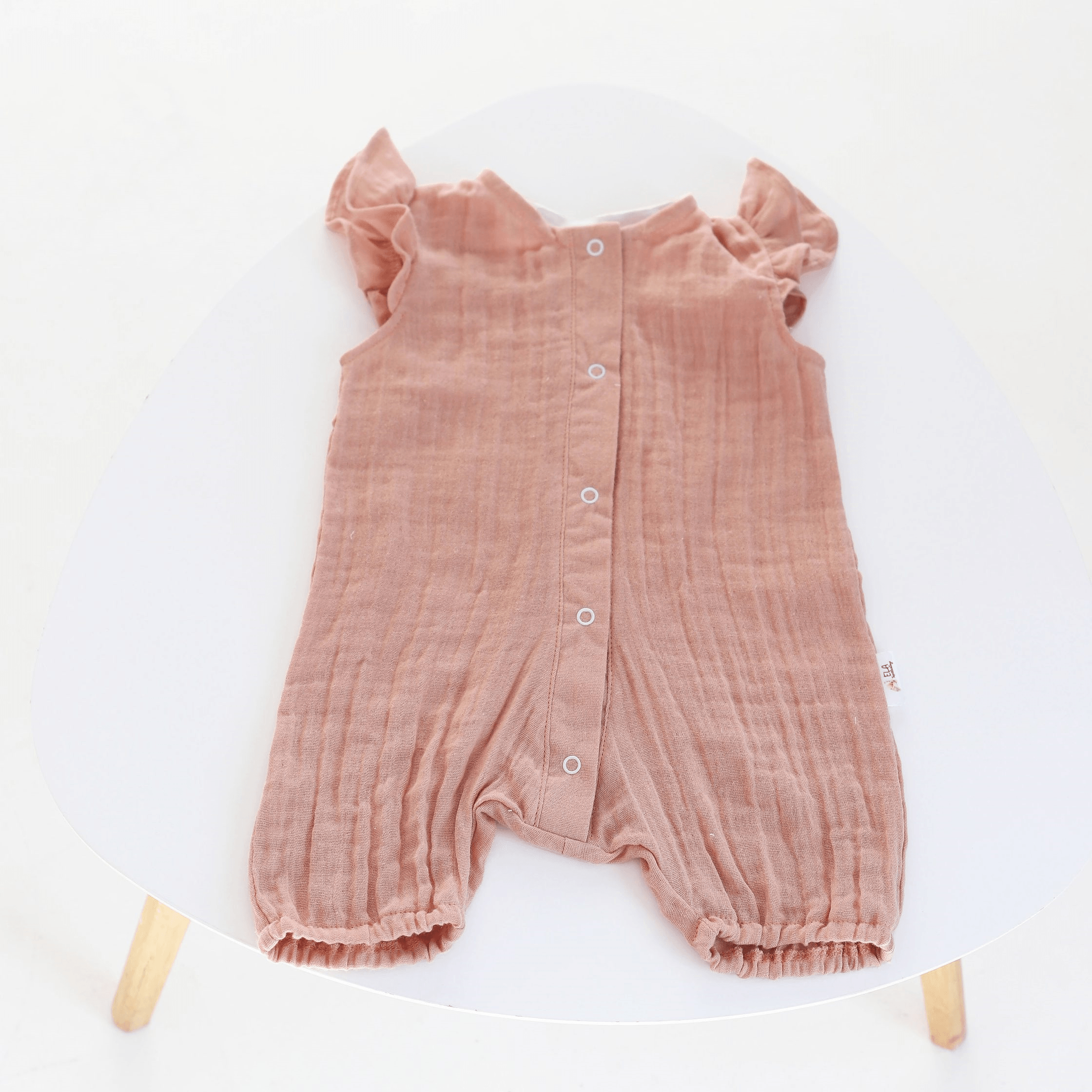 Муслиновый ромпер для новорожденных ELA Textile&Toys 0 - 3 лет Муслин Персиковый RM003PC Муслиновый ромпер для новорожденных ELA Textile&Toys 0 - 3 лет Муслин Персиковый RM003PC