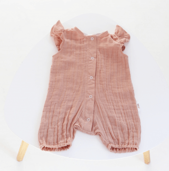Муслиновый ромпер для новорожденных ELA Textile&Toys 0 - 3 лет Муслин Персиковый RM003PC