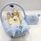 Кокон для новорожденных Happy Luna Babynest Plush Plastik bag Голубой/Желтый 0171
