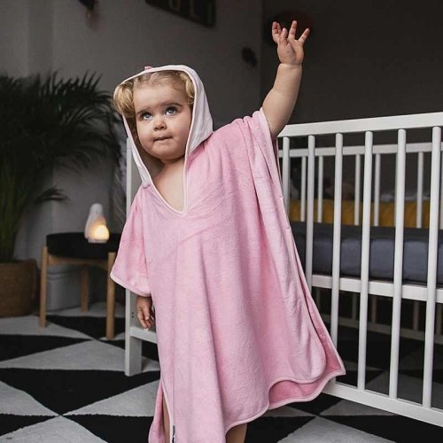 Детское полотенце пончо с капюшоном Tommee Tippee Splashtime Penny the Penguin 2 - 4 лет Розовый TT0308