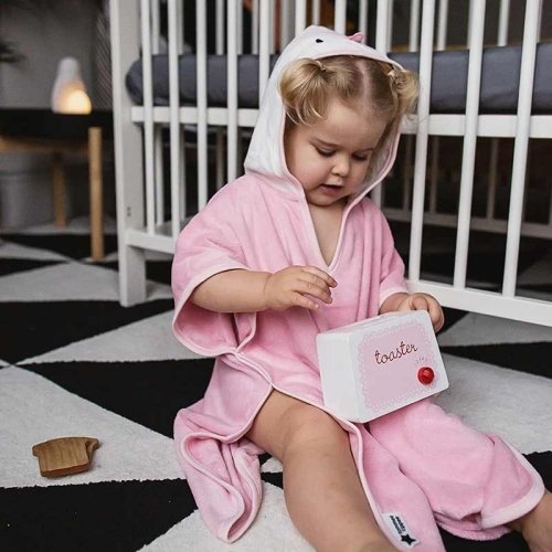 Детское полотенце пончо с капюшоном Tommee Tippee Splashtime Penny the Penguin 2 - 4 лет Розовый TT0308