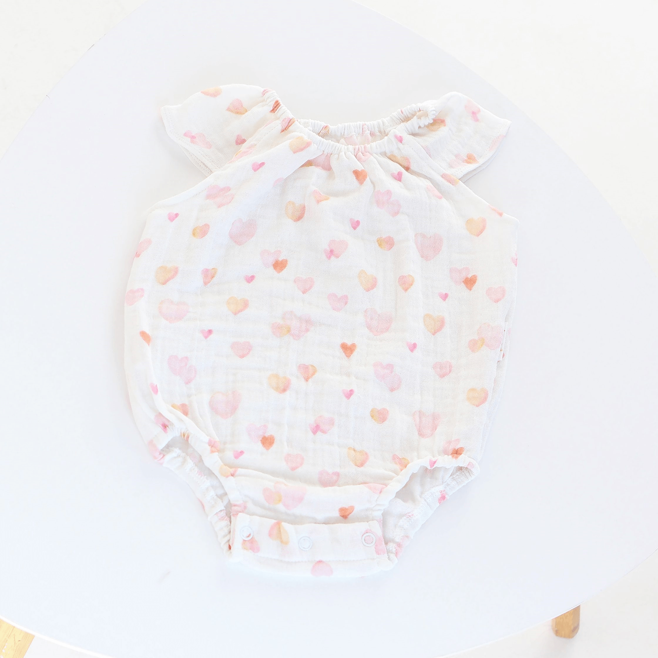 Бодик для новорожденных ELA Textile&Toys Сердечки 0 - 24 мес Муслин Оранжевый BS001YHT Бодик для новорожденных ELA Textile&Toys Сердечки 0 - 24 мес Муслин Оранжевый BS001YHT
