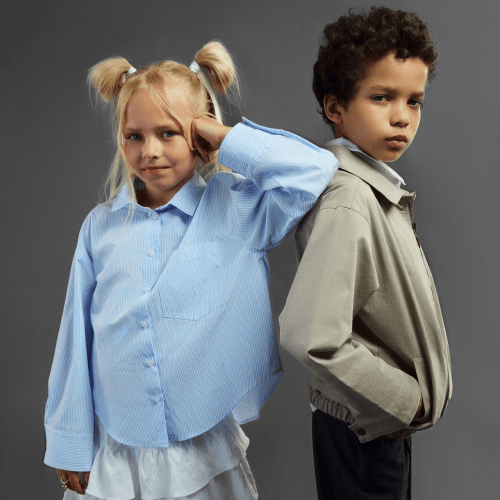 Детская рубашка Bembi City collection 8 - 13 лет Ткань сорочечная Светло-голубой РБ208