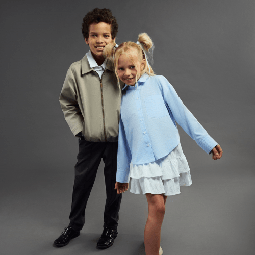 Детская рубашка Bembi City collection 8 - 13 лет Ткань сорочечная Светло-голубой РБ208