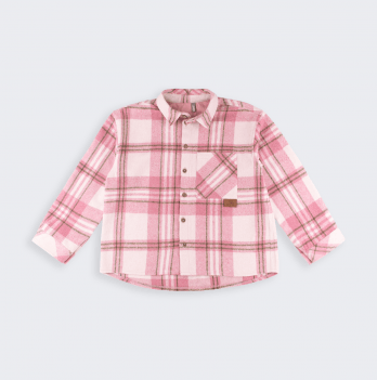 Детская фланелевая рубашка Bembi 6 - 13 лет Фланель Розовый 3G3 РБ221