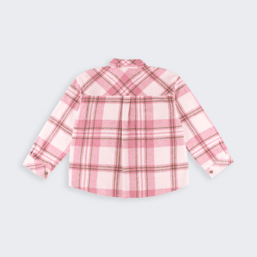 Детская фланелевая рубашка Bembi 6 - 13 лет Фланель Розовый 3G3 РБ221