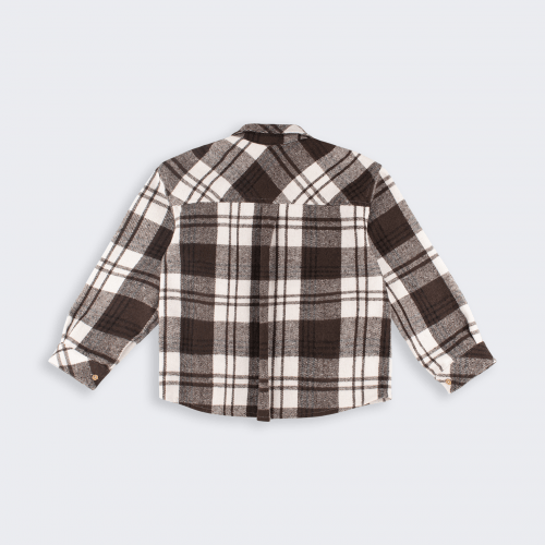 Детская фланелевая рубашка Bembi 6 - 13 лет Фланель Коричневый H23 РБ221