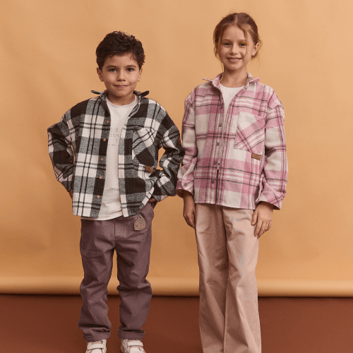 Детская фланелевая рубашка Bembi 6 - 13 лет Фланель Коричневый H23 РБ221