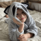 Махровый халат для детей Sasha Raccoon 7 - 10 лет Махра Светло-серый 4406/5