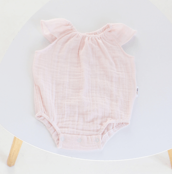 Бодик для новорожденных ELA Textile&Toys 0 - 24 мес Муслин Светло-розовый BS001PN
