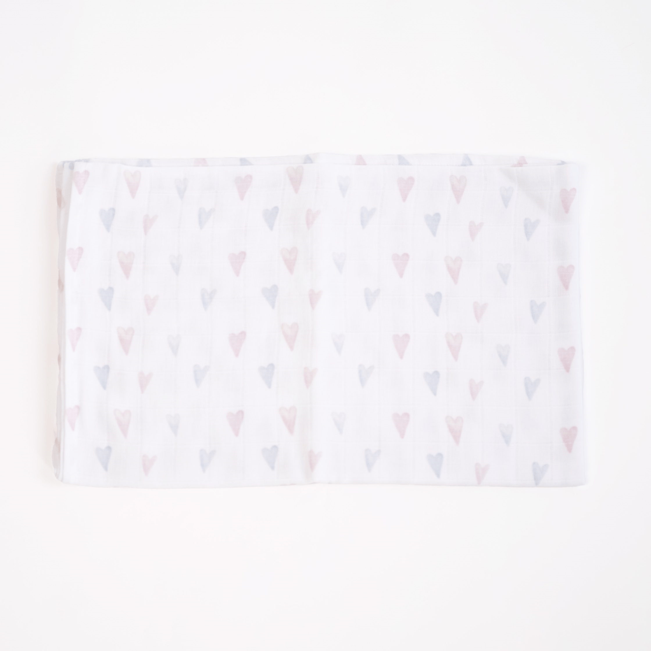 Муслиновая пеленка для детей ELA Textile&Toys Сердечки Муслин Белый/Розовый/Голубой 100х80 см MD002PH Муслиновая пеленка для детей ELA Textile&Toys Сердечки Муслин Белый/Розовый/Голубой 100х80 см MD002PH