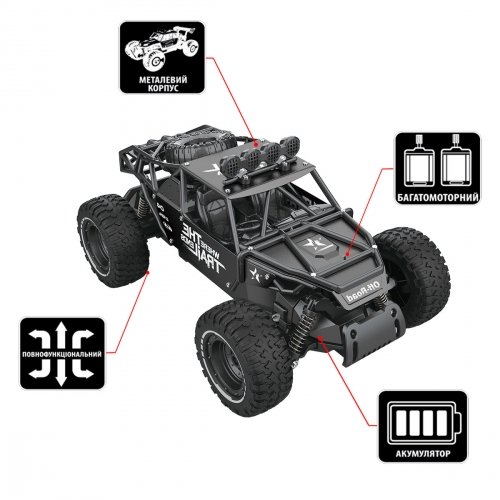 Машинка на радиоуправлении Sulong Toys Off-Road Crawler Race 1:14 Черный SL-309RHMBl