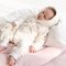 Демисезонный комбинезон для новорожденных ELA Textile&Toys Зайчик 0 - 1,5 лет Велюр Молочный KR002ML