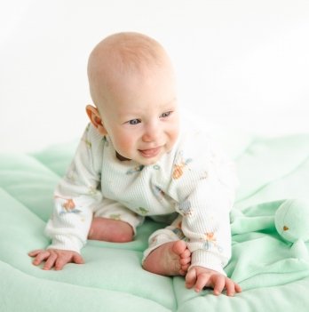 Набор одежды для новорожденных ELA Textile&Toys Зверьки 0 - 3 лет Трикотажная вафля Белый WS001AN