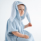 Детское полотенце пончо с капюшоном ELA Textile&Toys 1,5 - 7 лет Махра Голубой PT001BL