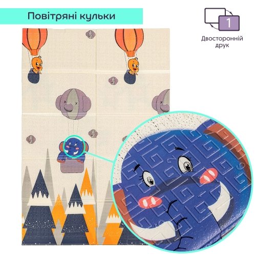 Термоковрик складной детский Sticker Wall Воздушные шарики 117х170х0,8 см SW-00003031