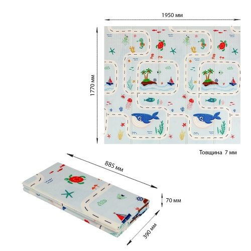 Термоковрик складной детский Sticker Wall 177х195х0,7 см SW-00003036