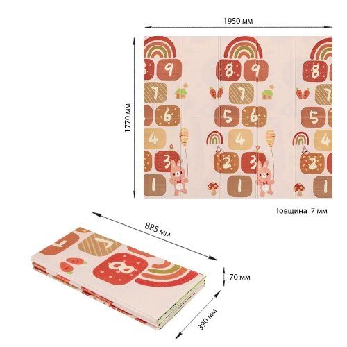 Термоковрик складной детский Sticker Wall 177х195х0,7 см SW-00003037