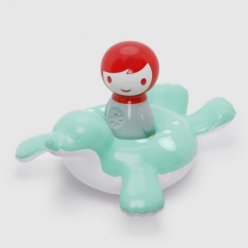 Игрушка для ванной Kid O, Малыш с тюленем (свет)