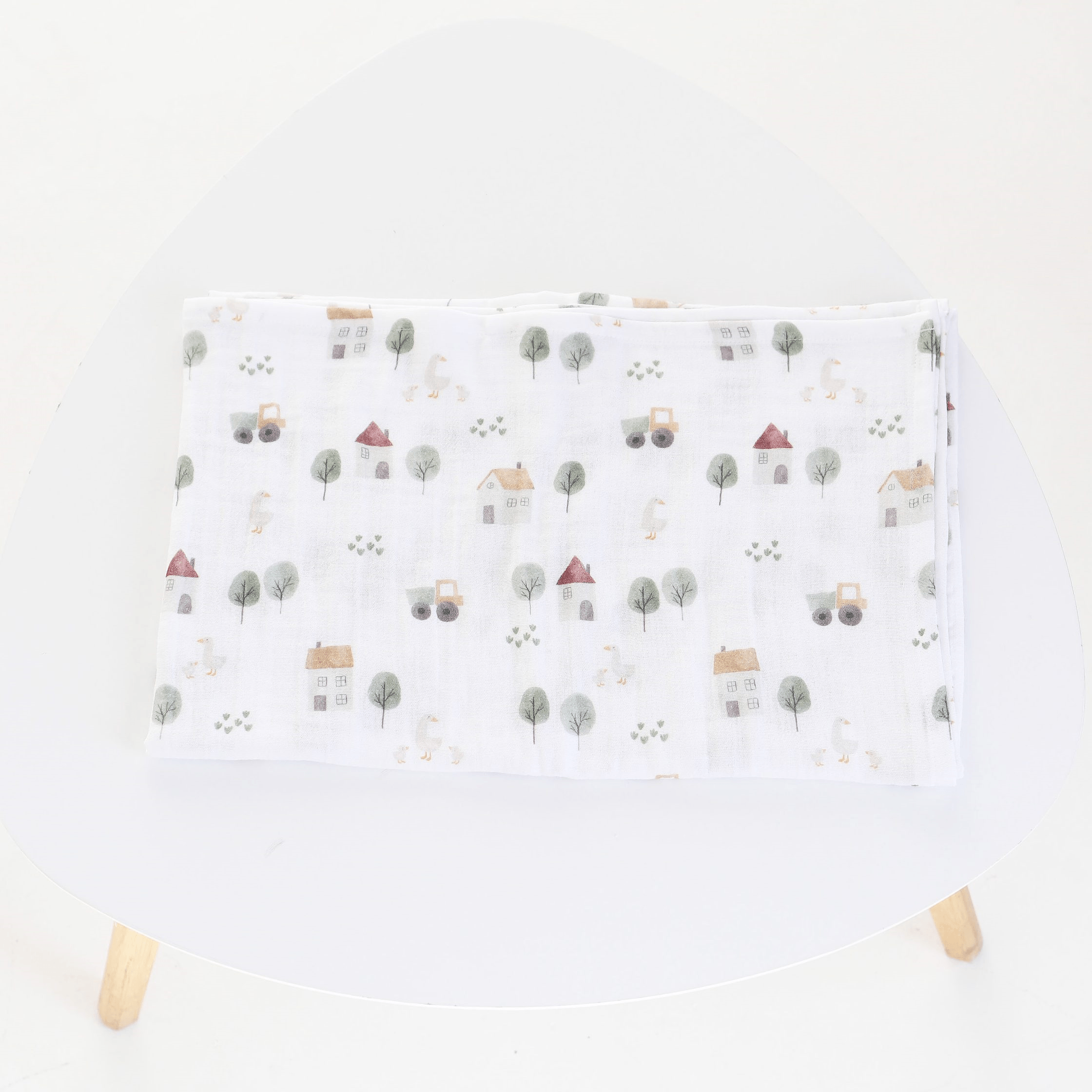 Муслиновая пеленка для детей ELA Textile&Toys Село Муслин Белый/Серый/Бежевый 100х80 см MD002VL Муслиновая пеленка для детей ELA Textile&Toys Село Муслин Белый/Серый/Бежевый 100х80 см MD002VL