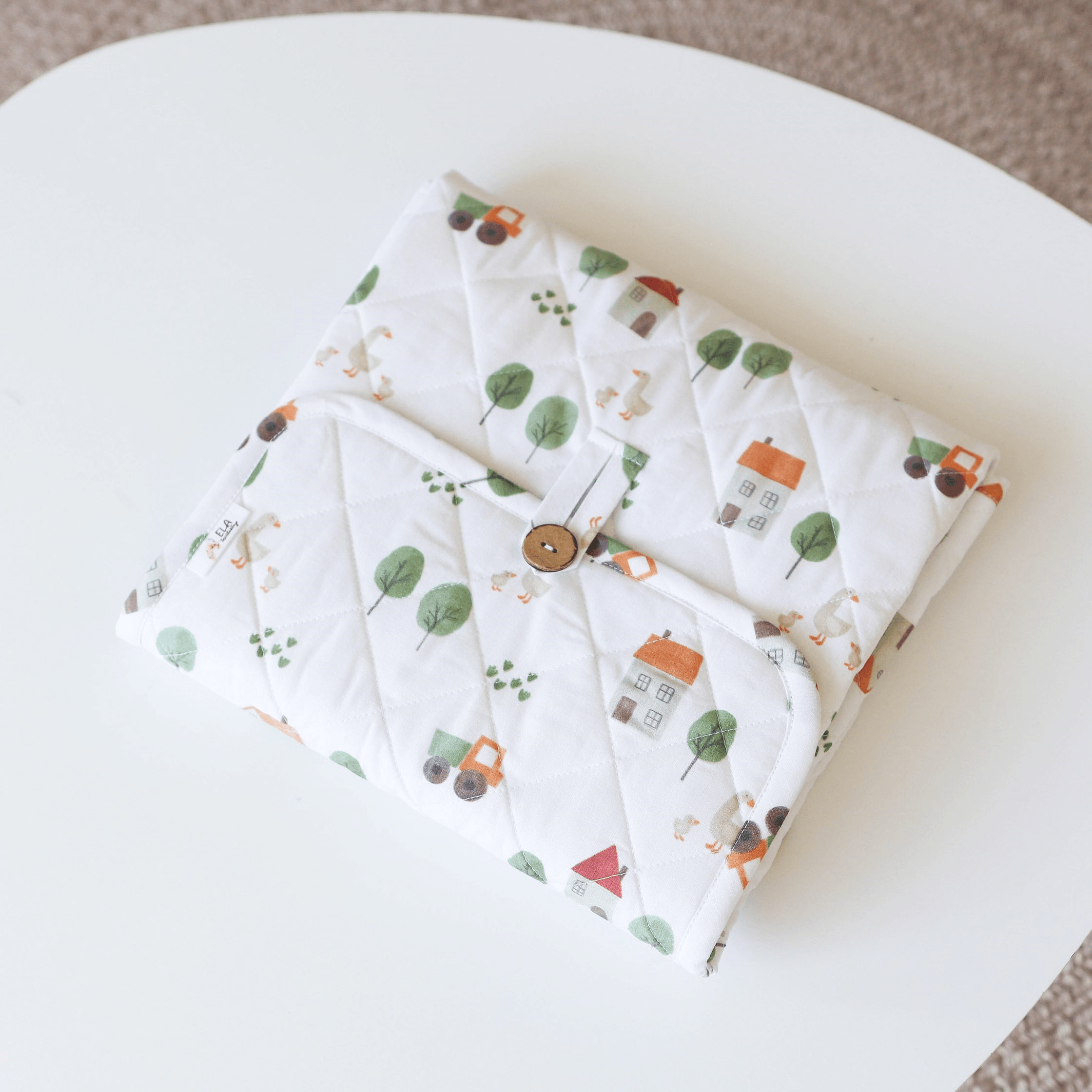 Сумка пеленатор ELA Textile&Toys Село Белый/Серый/Бежевый 48х80 см DB001VL Сумка пеленатор ELA Textile&Toys Село Белый/Серый/Бежевый 48х80 см DB001VL