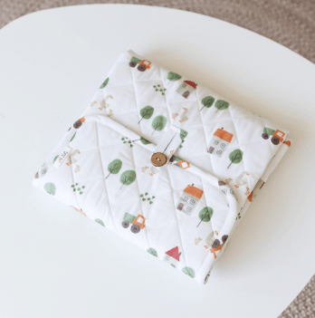 Сумка пеленатор ELA Textile&Toys Село Белый/Серый/Бежевый 48х80 см DB001VL