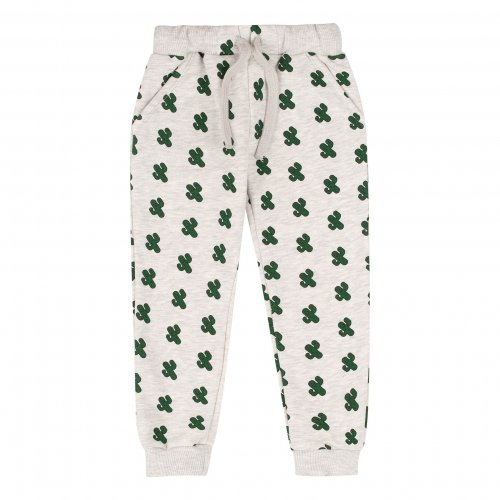 Детские теплые штаны Bembi 2 - 3 года Трикотаж на флисе Серый/Зеленый ШР750