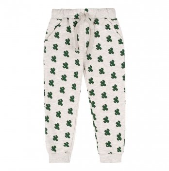 Детские теплые штаны Bembi 2 - 3 года Трикотаж на флисе Серый/Зеленый ШР750