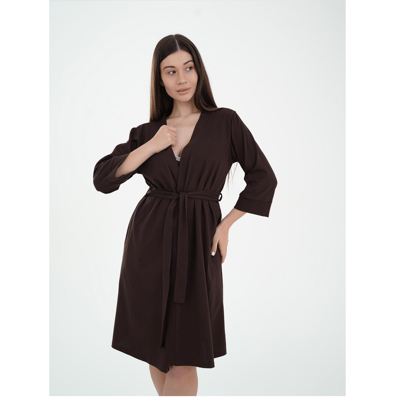 Халат для беременных и кормящих Мамин Дім Smart Care Шоколадный 25316