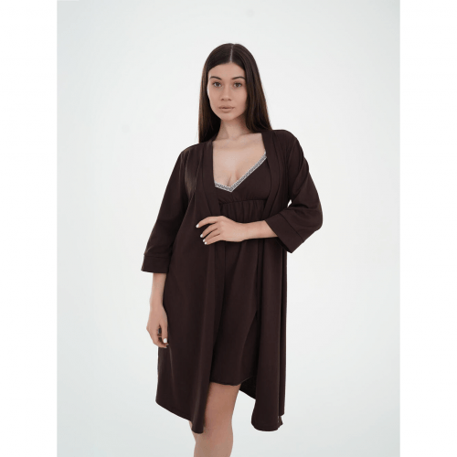 Халат для беременных и кормящих Мамин Дім Smart Care Шоколадный 25316