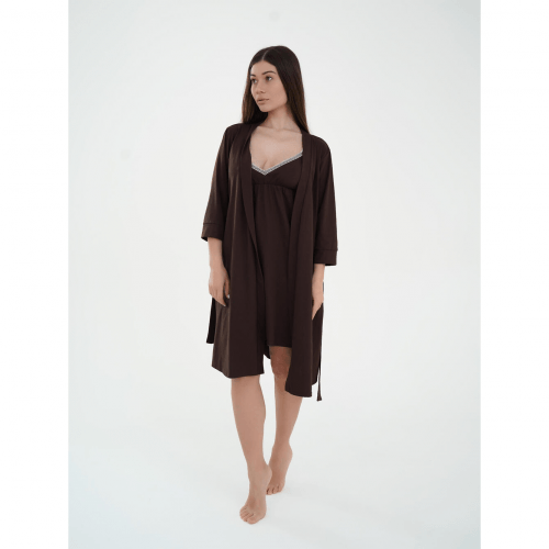 Халат для беременных и кормящих Мамин Дім Smart Care Шоколадный 25316