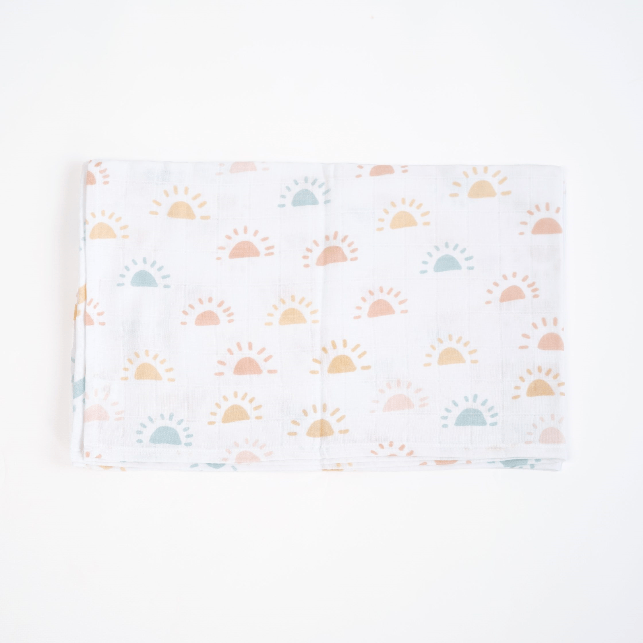 Муслиновая пеленка для детей ELA Textile&Toys Солнышки Муслин Белый/Оранжевый/Голубой 100х80 см MD002SN Муслиновая пеленка для детей ELA Textile&Toys Солнышки Муслин Белый/Оранжевый/Голубой 100х80 см MD002SN