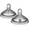 Соска для бутылочки силиконовая 2 шт Tommee Tippee Closer to Nature 0m+ Медленный поток TT0378