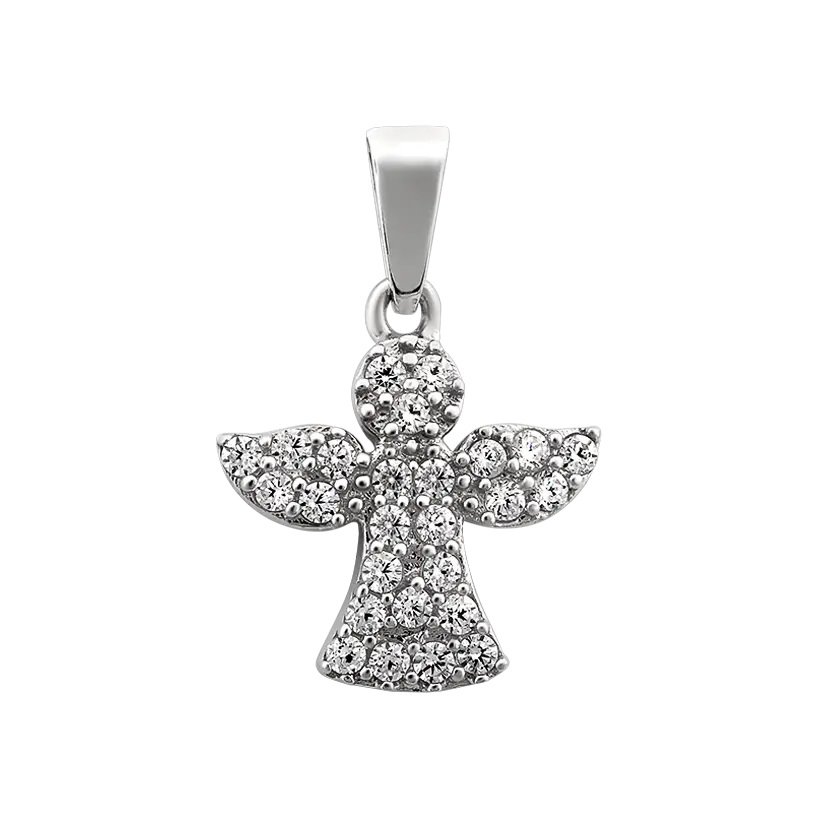 Серебряный кулон женский UD Kashtan Ангел с фианитами ЛК-0182Р